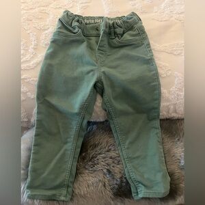 H&M light green khaki Super Soft pull on jeans